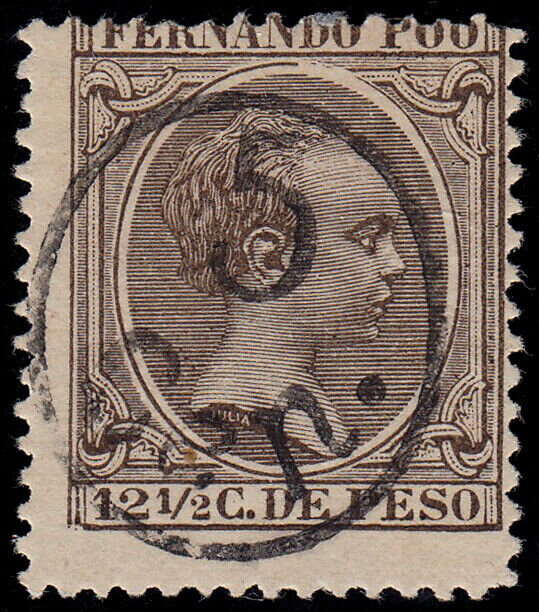 Alfonso XIII, overprinted in black