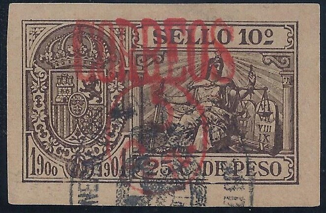 Revenue stamp overprinted