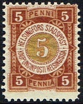 Stamp, Numeral of Value, Finland,  