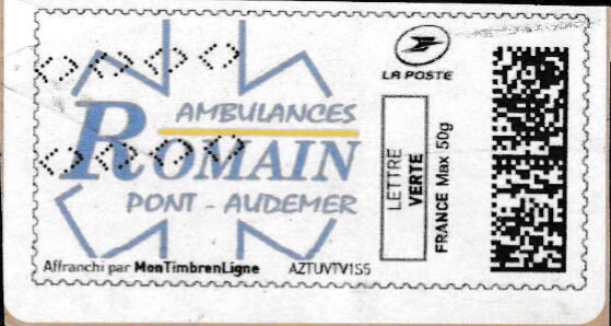 Stamp, Ambulances Romain, France,  , Taxis