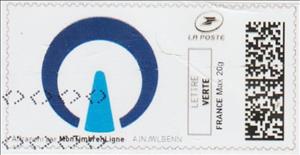 Stamp, Blue logo of Deliled, France,  , Lamps and Candles, Logos