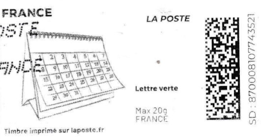 Calendar. Redesign without laposte logo