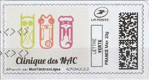 Stamp, Clinique des NAC, France,  , Logos, Stylized Animals
