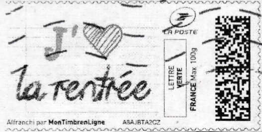 I love going back to School. J'aime La Rentree. in black