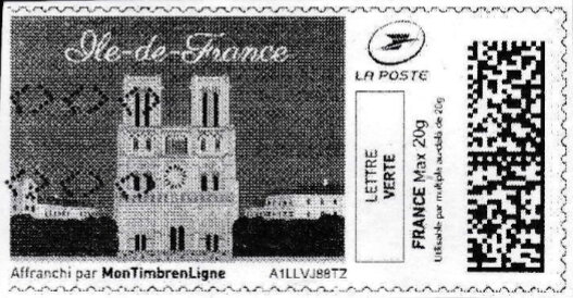 Stamp, Ile de France in black, France,  , Townscapes / City Views