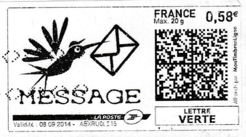Stamp, Message, France,  , Letters (Mail)