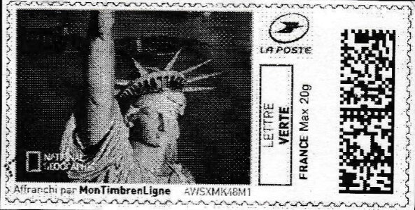 Statue of Liberty in black