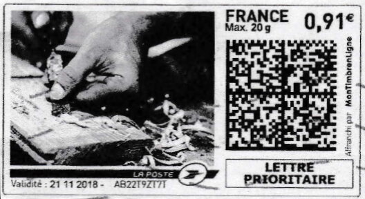 Stamp, Wood Working. Carving, France,  , Crafts, Hands
