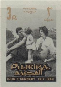 Stamp, JFK with the Family, Fujairah (Fujeira),  , Famous People, Heads of State, Politicians