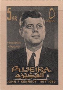 Stamp, John F. Kennedy (1917-1963), Fujairah (Fujeira),  , Famous People, Heads of State, Politicians