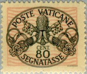 Stamp, Papal coat of arms, Vatican City,  , Coats of Arms