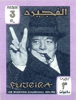 Winston Spencer Churchill, Makes V Sign for Victory