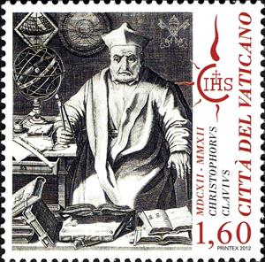 Stamp, Portrait of Christopher Clavius, Vatican City,  