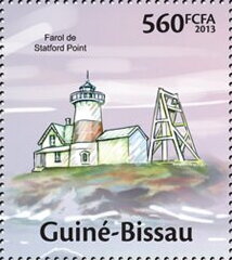 Stamp, Lighthouses - Stadford Point, Guinea-Bissau,  , Buildings, Lighthouses