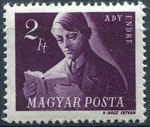 Stamp, Endre Ady (1877-1919) poet, Hungary,  , Authors, Famous People, Freedom Fighters, Literary People (Poets and Writers), Literature, Men