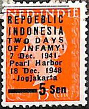Stamp, Queen Wilhelmina, Indonesia,  
