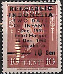 Stamp, Queen Wilhelmina, Indonesia,  