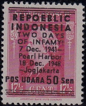 Stamp, Queen Wilhelmina, Indonesia,  