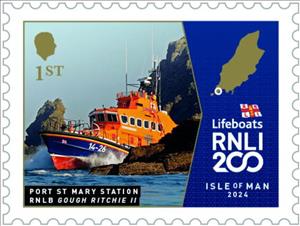 Stamp, Port St. Mary Station, Rescue Boat Gough Ritchie II, Isle of Man,  , Lifeboats, Maps