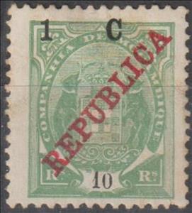 Stamp, Elephants Overcharged In Centavos, Mozambique Company,  