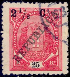 Stamp, Elephants Overcharged In Centavos, Mozambique Company,  