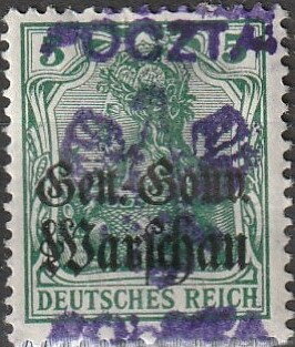 German Occupation of Poland Further Overprinted