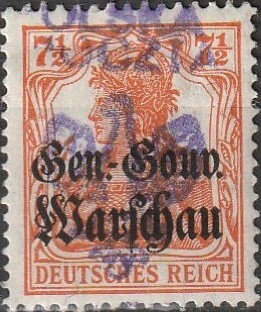 German Occupation of Poland Further Overprinted