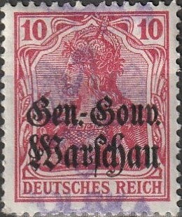 German Occupation of Poland Further Overprinted