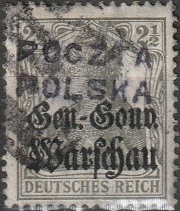 Stamp, German Occupation of Poland Further Overprinted, Poland,  , Women