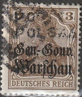 Stamp of Germany overprinted