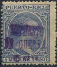 Overprinted 'Impuesta de Guerra' and surcharged