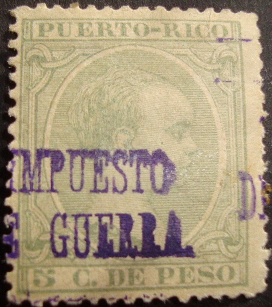 Overprinted 'Impuesta de Guerra' in Violet