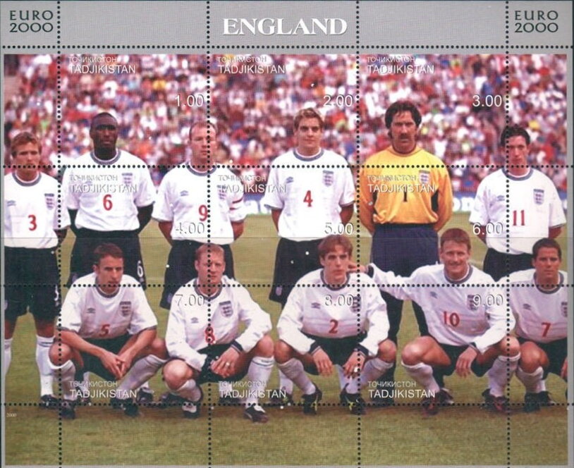 EURO 2000 European Football Championship Teams England