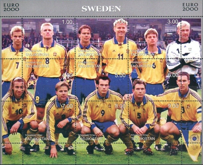 EURO 2000 European Football Championship Teams Sweden