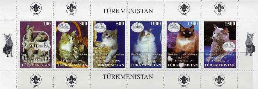 Cats with China Stamp Exhibition Inscriptions