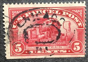 Stamp, Mail Train, United States of America,  , Locomotives, Postal Services, Postal Traffic, Railways