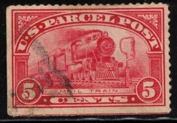 Stamp, Mail Train, United States of America,  , Locomotives, Postal Services, Postal Traffic, Railways