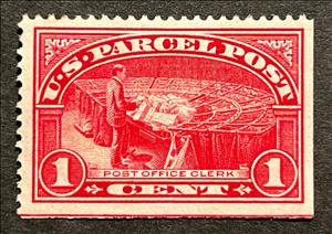 Stamp, Post Office Clerk, United States of America,  , Postal Services, Postal Traffic