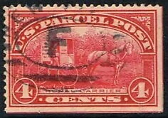 Stamp, Rural Carrier, United States of America,  , Carriages, Horses, Postal Services, Postal Traffic, Postmen