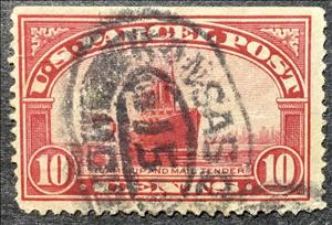 Stamp, Steamship "Kronprinz Wilhelm" and Mail Tender, United States of America,  , Postal Services, Postal Traffic, Ships, Steamers