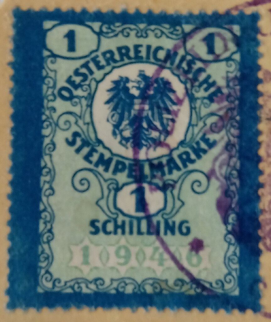 Stempel Marke 1 Schilling