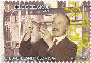 Stamp, Leo Baekeland, Plastics Pioneer, Belgium,  , Изобретатели