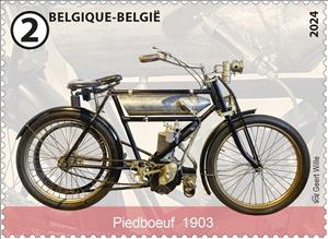 Stamp, Piedboeuf, 1903, Belgium,  , Motorcycles