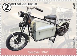 Stamp, Socovel, 1941, Belgium,  , Motorcycles