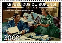Stamp, “The Monster of Lost Times” (1953), Burundi,  , Anniversaries and Jubilees, Famous People, Literary People (Poets and Writers), Literature
