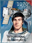 Stamp, Sergey Krikaliov, Burundi,  , Astronauts, Outer Space, Space Traveling, Spacecrafts