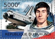 Stamp, Sergey Krikaliov, Burundi,  , Astronauts, Outer Space, Space Traveling, Spacecrafts