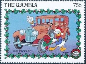 Stamp, Classic Automobiles, Gambia,  , Disney