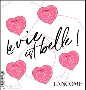Souvenir Sheet, Valentine Hearts : Lancôme Paris, France,  , Hearts, Valentine's Day