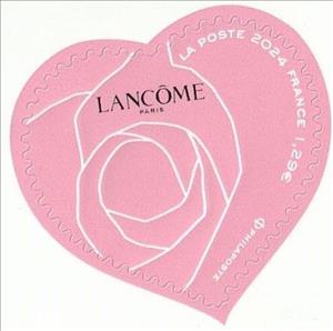 Stamp, Valentine Hearts : Lancôme Paris, France,  , Hearts, Valentine's Day